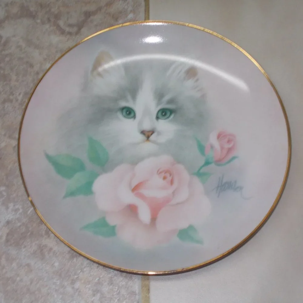 "Blushing Beauties" Petals and Purrs by Bob Harrison #1842 H, 1988 - Picture 2 of 5